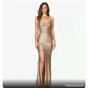 Nookie Valentina Gown size large (color: Bronze)